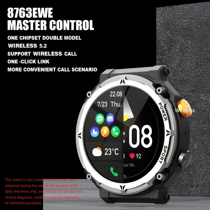 Outdoor Smart Watch with Call Function, Waterproof Fitness Tracker for iPhone & Android